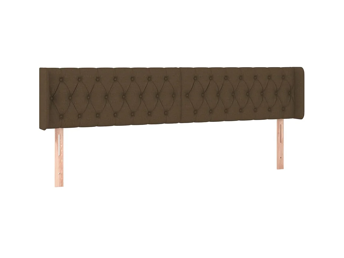 Testiera ad Orecchio Marrone Scuro 183x16x78/88 cm in Tessuto CFW900664