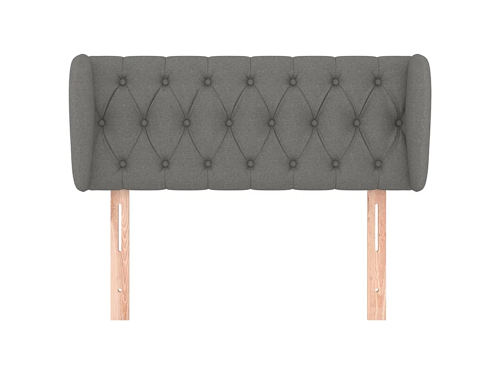 Testiera | Testata del letto ad Orecchio Grigio Scuro 93x23x78/88 cm in Tessuto