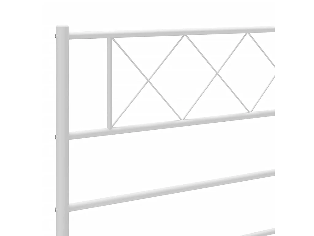 Tête de lit métal blanc 75 cm POI92030 BonneVie Meuble