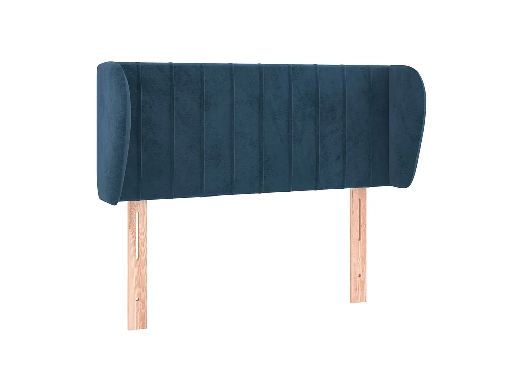 Tête de lit avec oreilles Bleu foncé 83x23x78/88 cm Velours POI99764 BonneVie Meuble