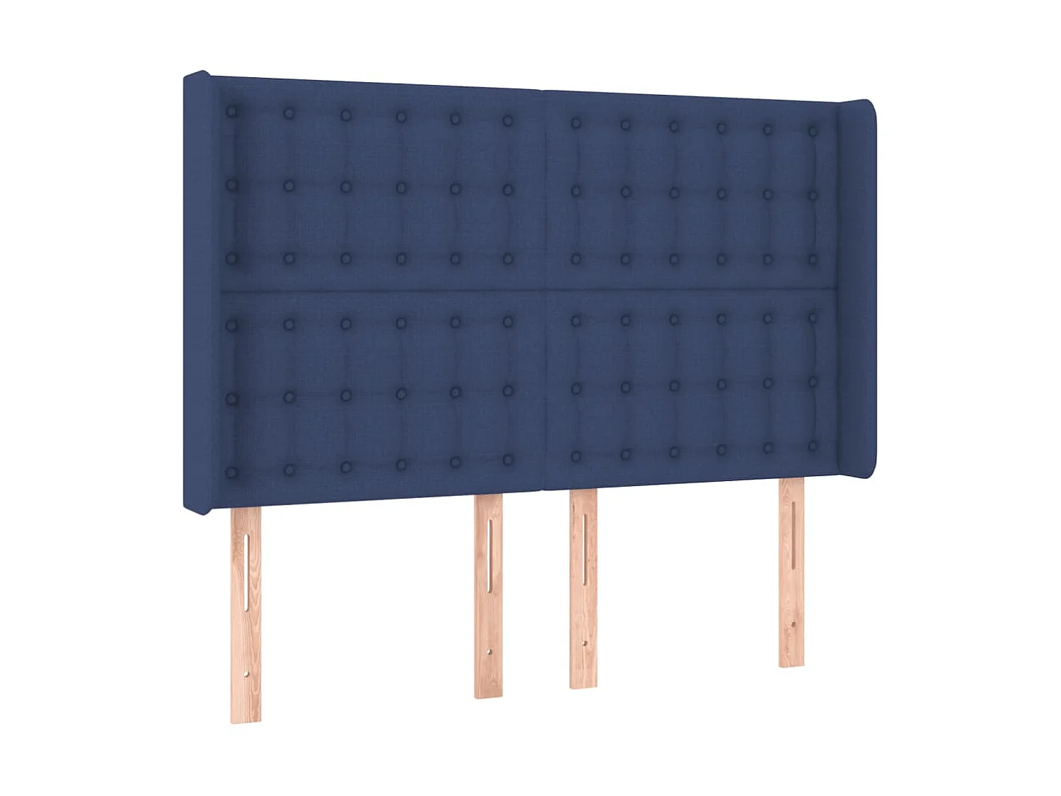 LED Kopfteil,Bettkopfteil Blau 147x16x118/128 cm Stoff -gkd954757