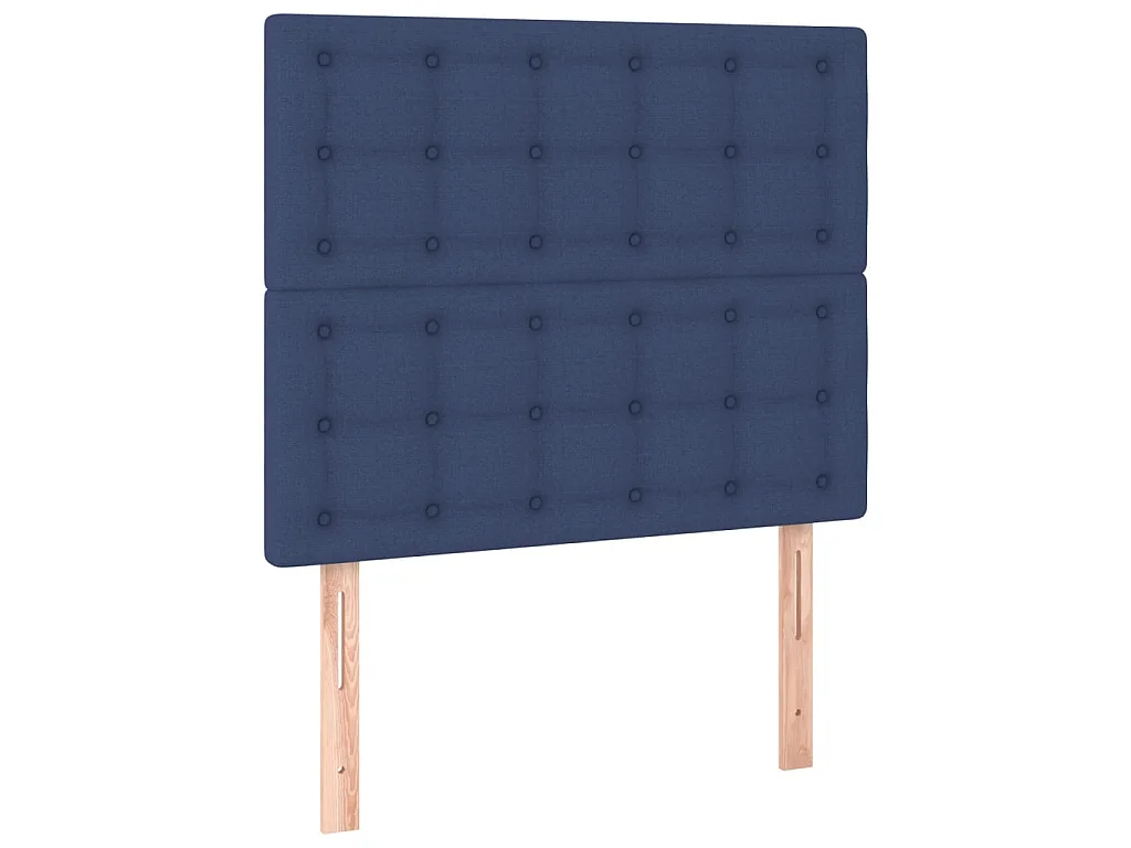 Tête de lit à LED Bleu 80x5x118/128 cm Tissu POI75784 BonneVie Meuble