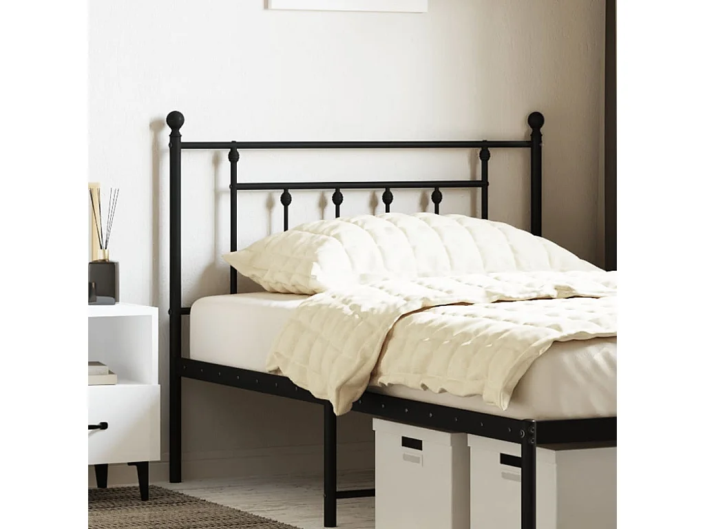 Testiera | Testata del letto in Metallo Nero 100 cm