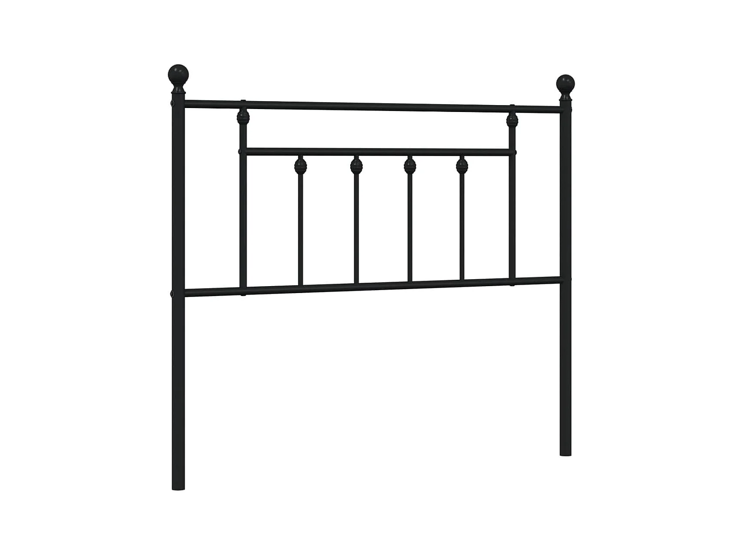 Tête de lit métal noir 100 cm POI18192 BonneVie Meuble