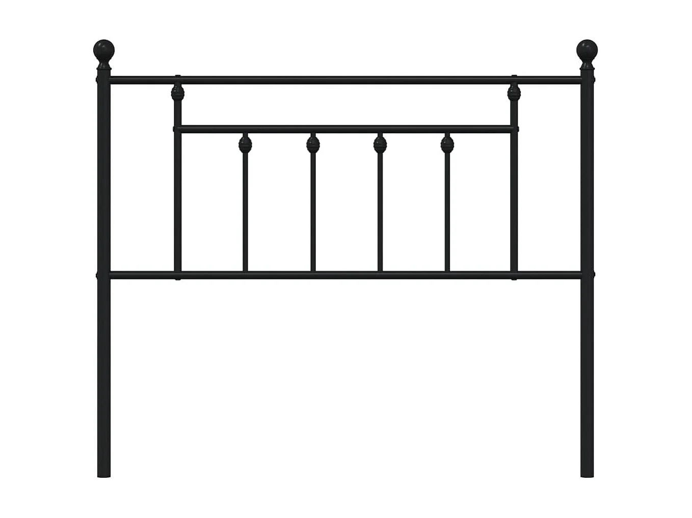 Cabecero de metal negro 100 cm ES87639