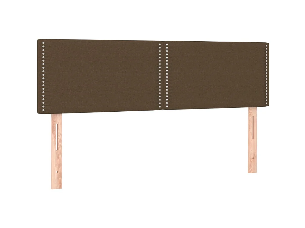Têtes de lit 2 pcs Marron foncé 72x5x78/88 cm Tissu POI72296 BonneVie Meuble