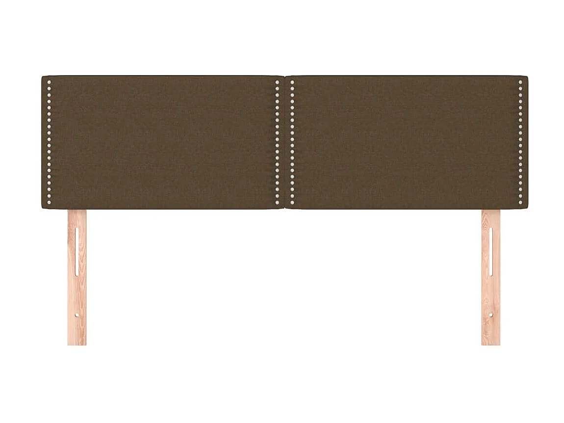 Têtes de lit 2 pcs Marron foncé 72x5x78/88 cm Tissu POI72296 BonneVie Meuble