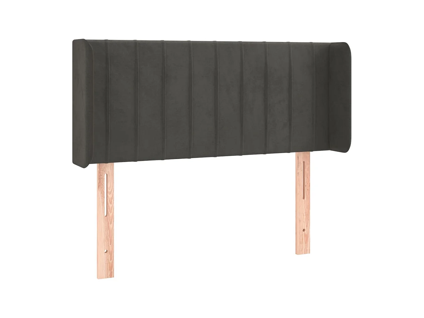 Kopfteil,Bettkopfteil mit Ohren Dunkelgrau 93x16x78/88 cm Samt -gkd199607