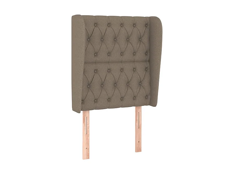 Tête de lit avec oreilles Taupe 83x23x118/128 cm Tissu POI63705 BonneVie Meuble