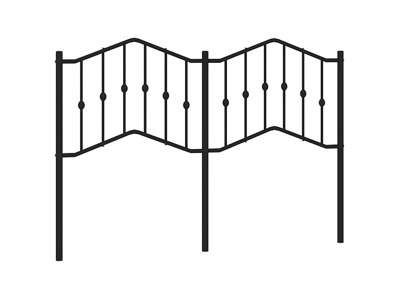 Hoofdbord 150 cm metaal zwart NL634115