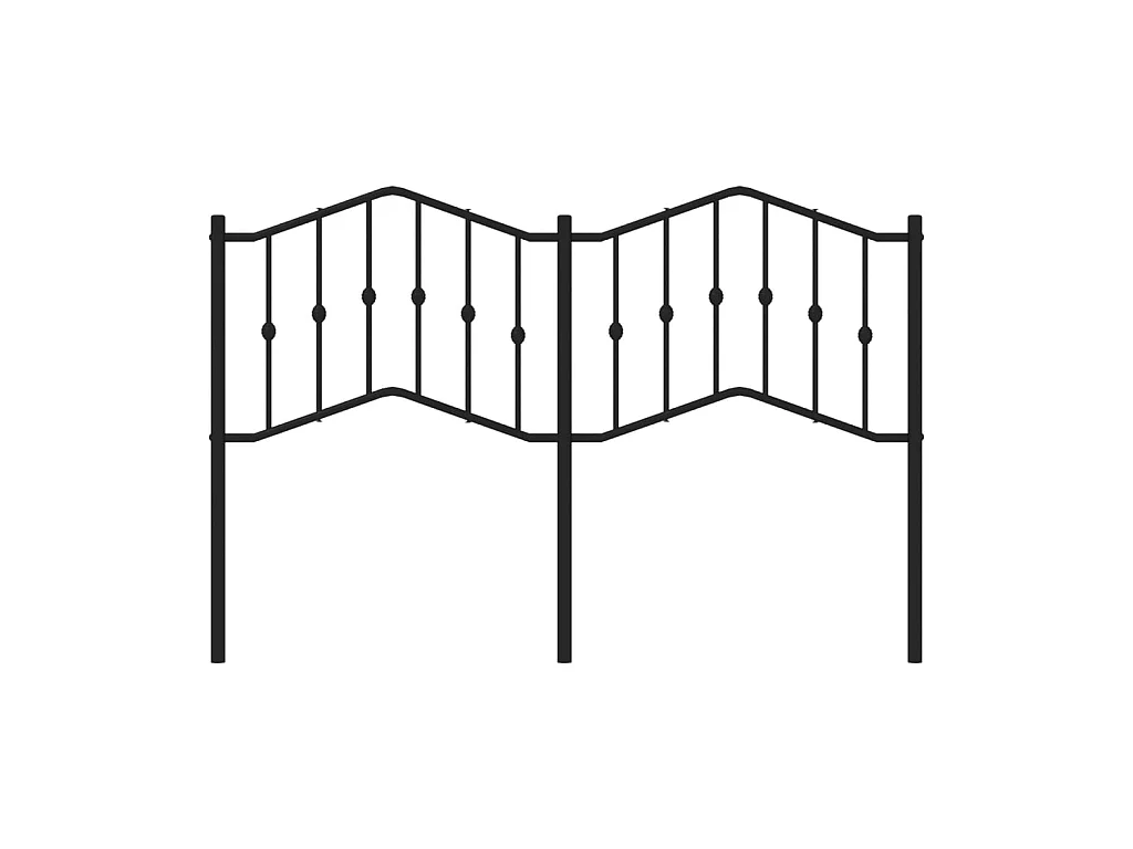 Cabeceira de cama 150 cm metal preto PT768894