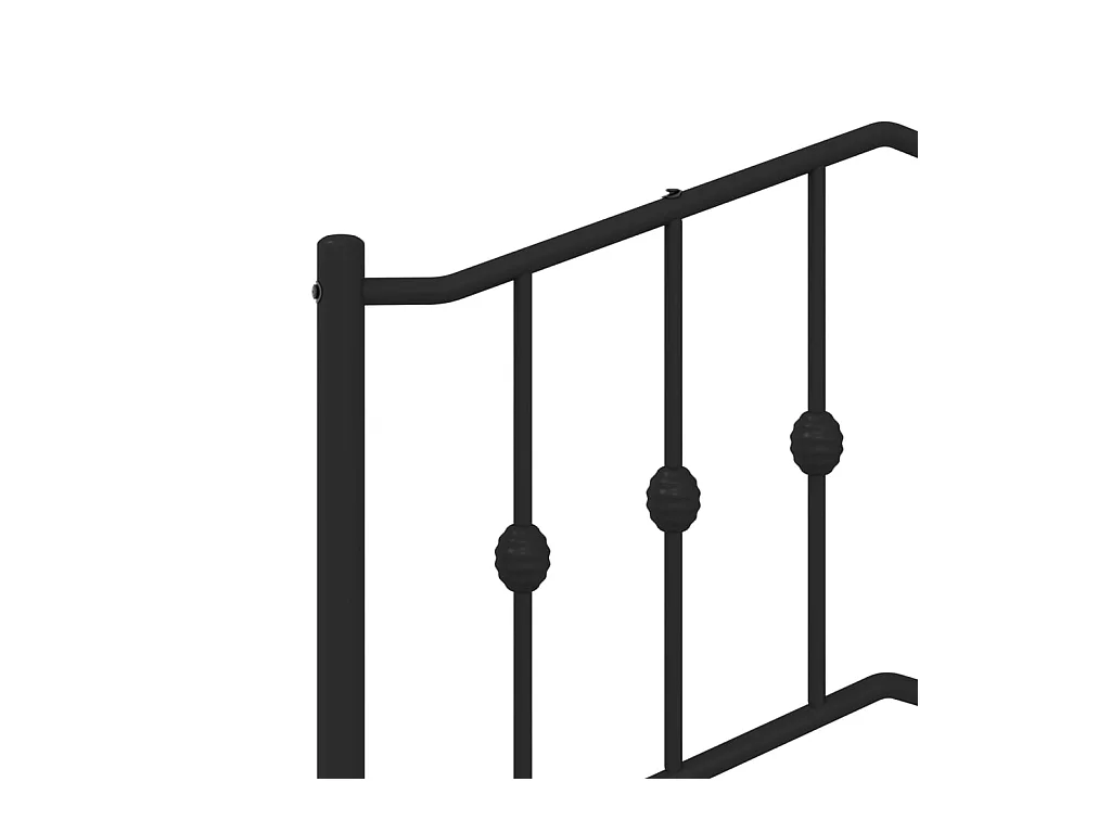 Cabeceira de cama 150 cm metal preto PT768894