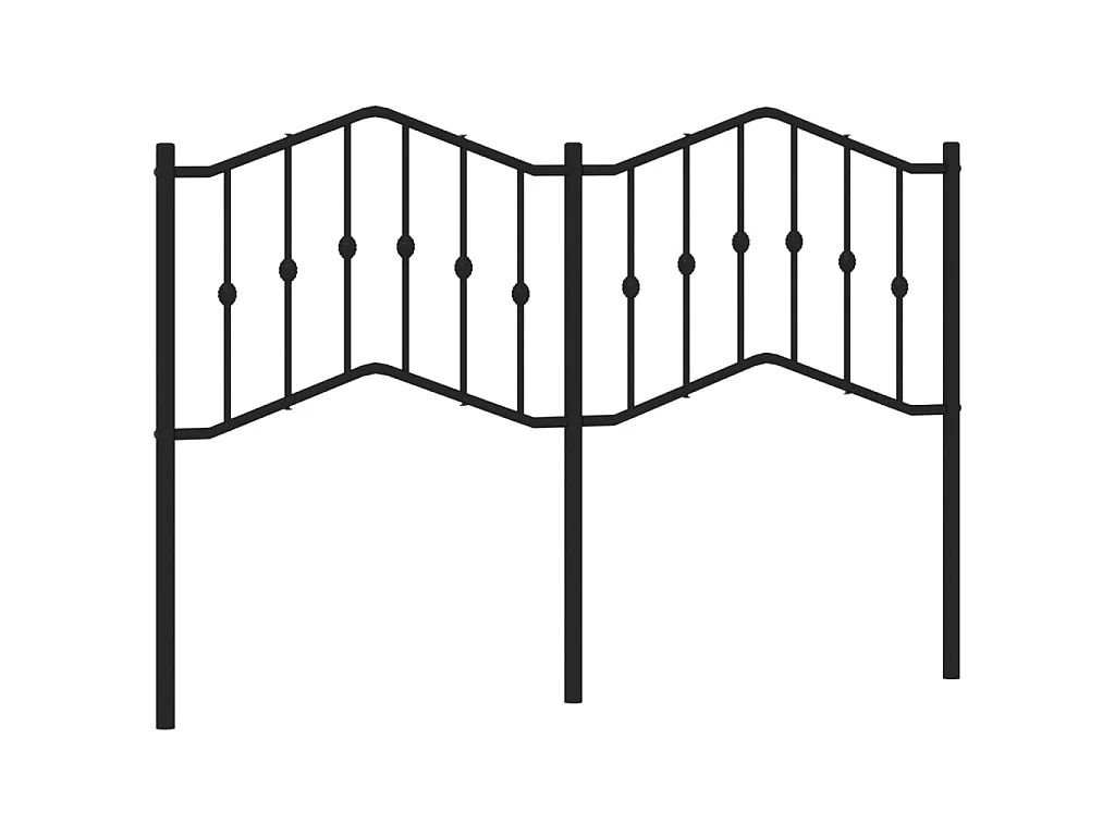 Cabeceira de cama 150 cm metal preto PT768894