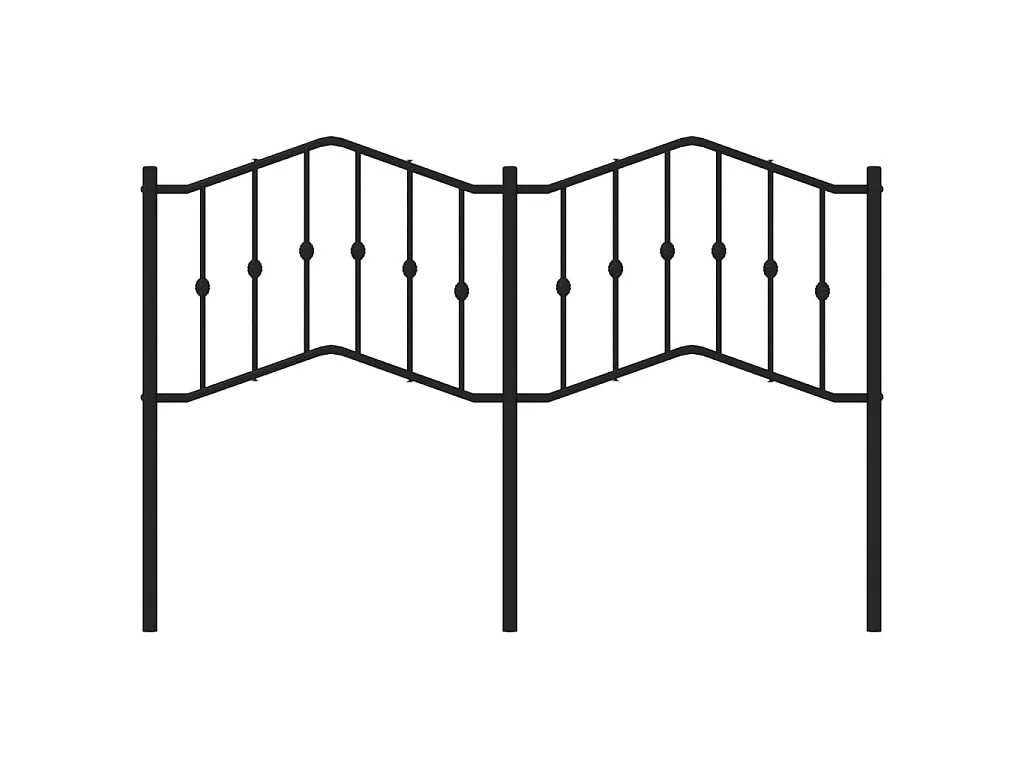 Cabeceira de cama 150 cm metal preto PT768894