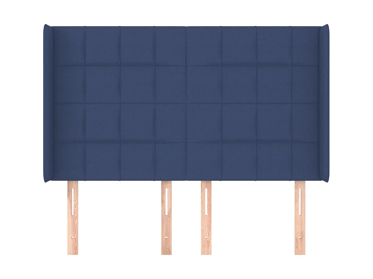 Kopfteil,Bettkopfteil mit Ohren Blau 147x16x118/128 cm Stoff -gkd340961