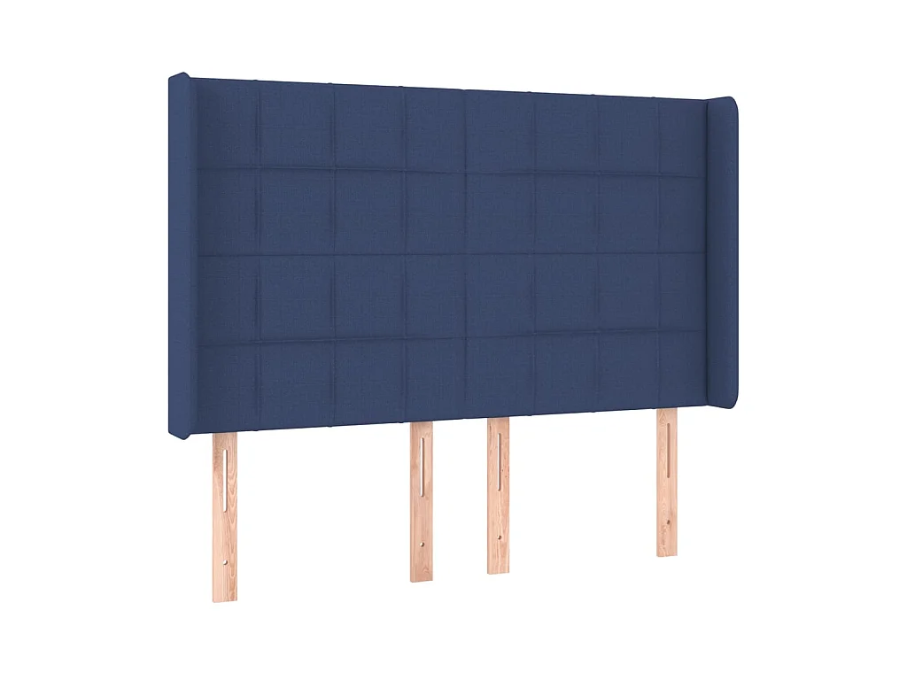 Testiera | Testata del letto ad Orecchio Blu 147x16x118/128 cm in Tessuto