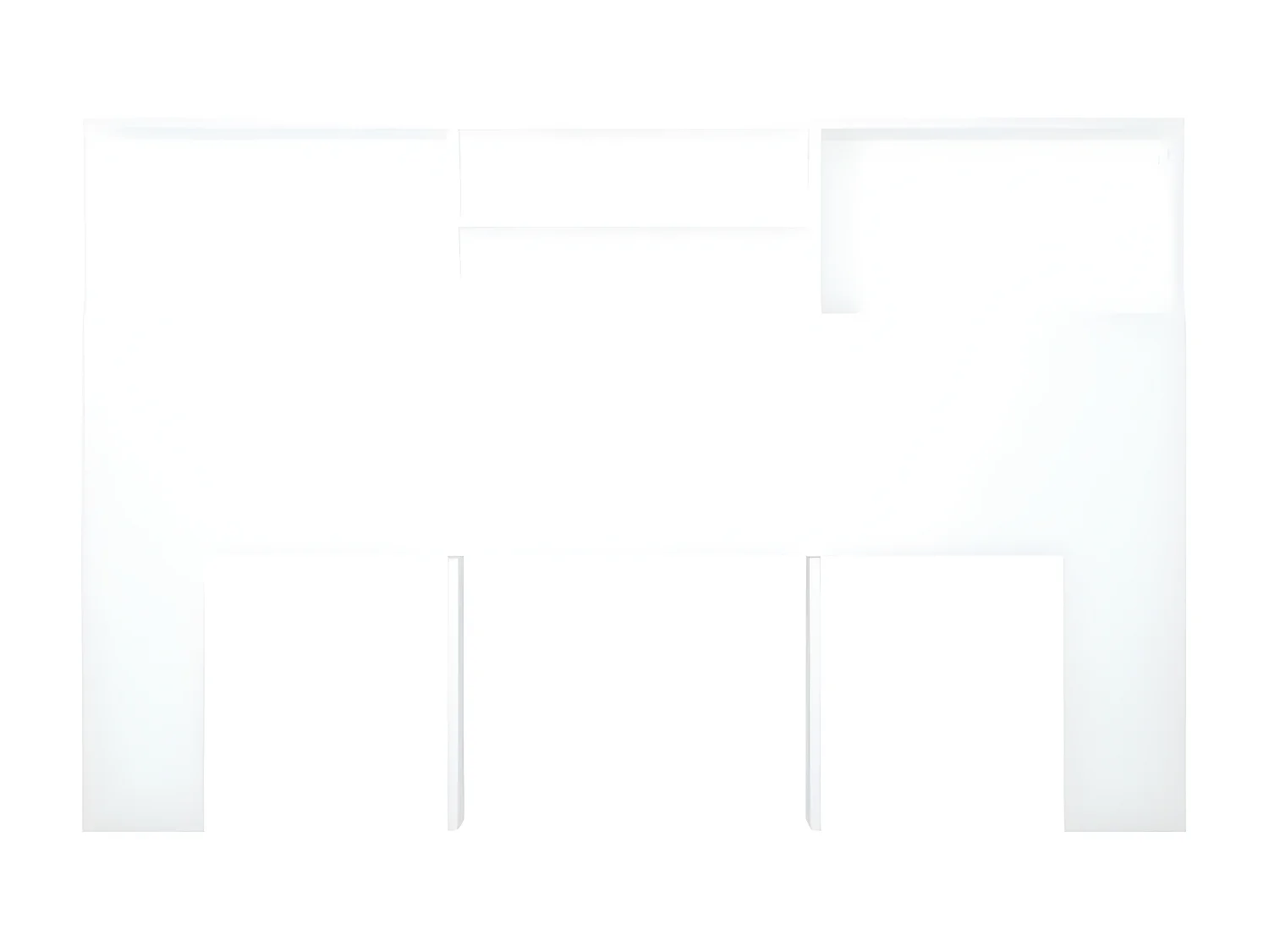 Armoire de tête de lit Blanc 160x19x103,5 cm POI14377 BonneVie Meuble