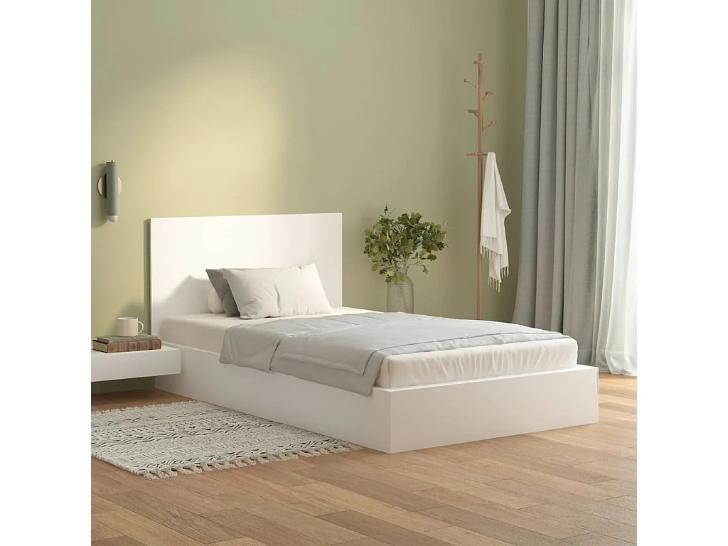 Cabeceira de cama 120x1,5x80 cm derivados de madeira branco PT407934
