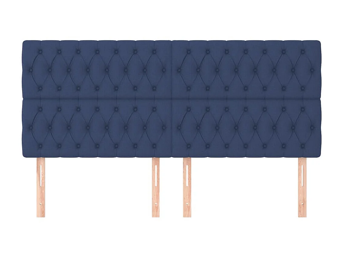 Kopfteil,Bettkopfteile 4 Stk. Blau 90x7x78/88 cm Stoff -gkd271277