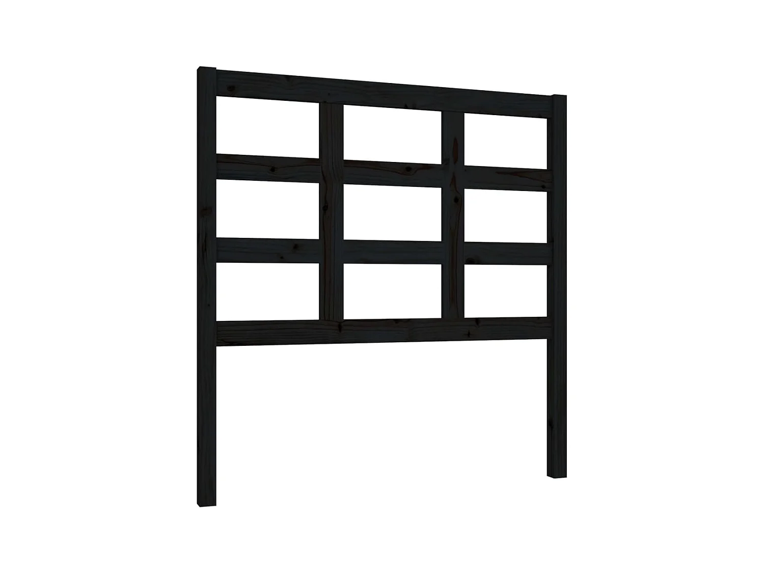 Testiera | Testata del letto per Letto Nera 95,5x4x100 cm in Legno Massello di Pino