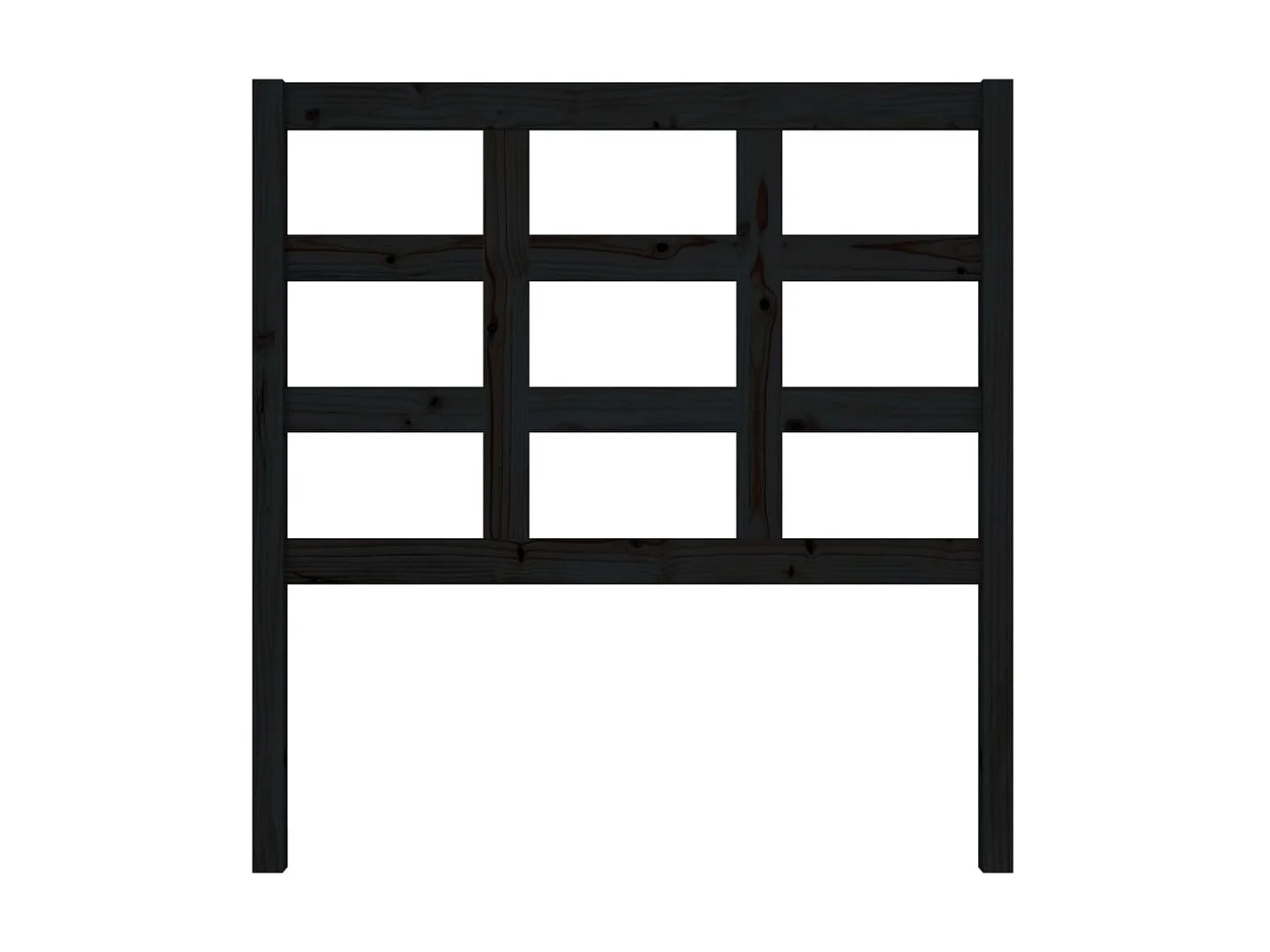 Tête de lit Noir 95,5x4x100 cm Bois massif de pin POI50495 BonneVie Meuble