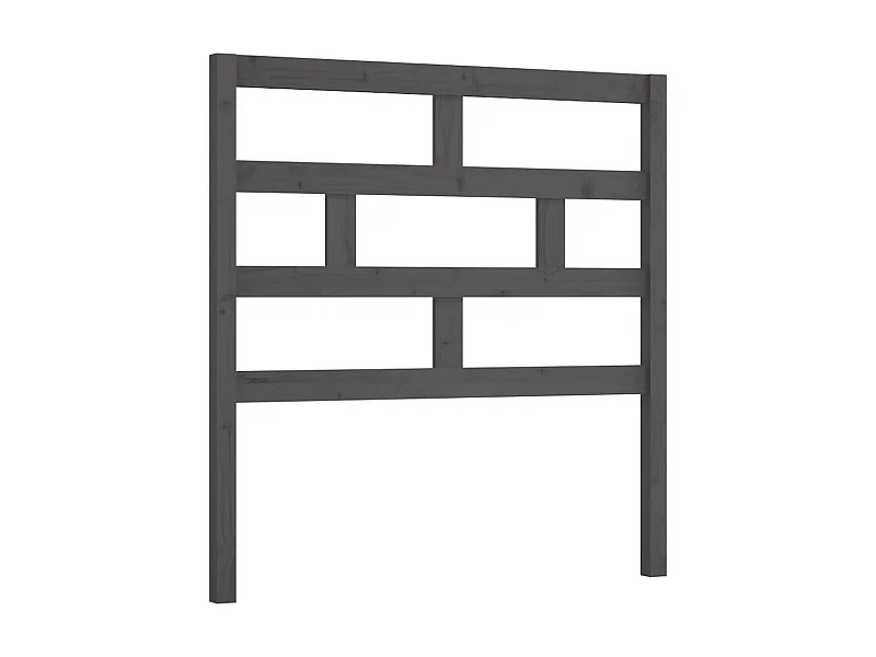 Cabeceira de cama 81x4x100 cm pinho maciço cinzento PT174755