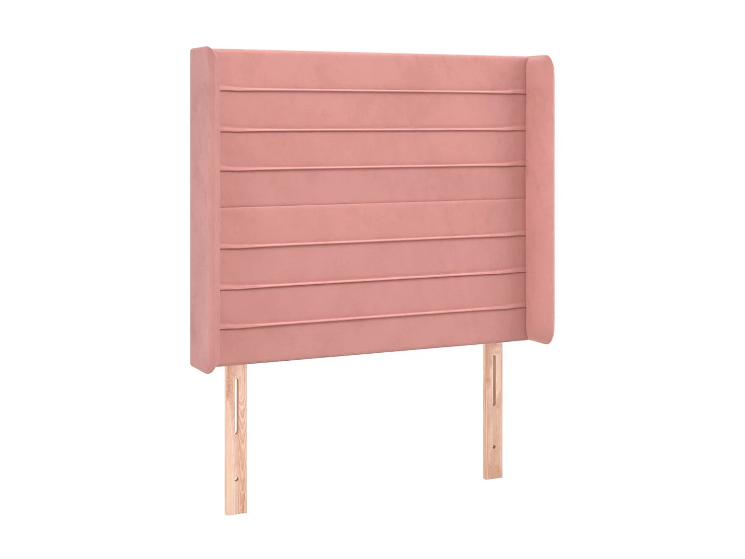 Tête de lit avec oreilles Rose 103x16x118/128 cm Velours POI16242 BonneVie Meuble