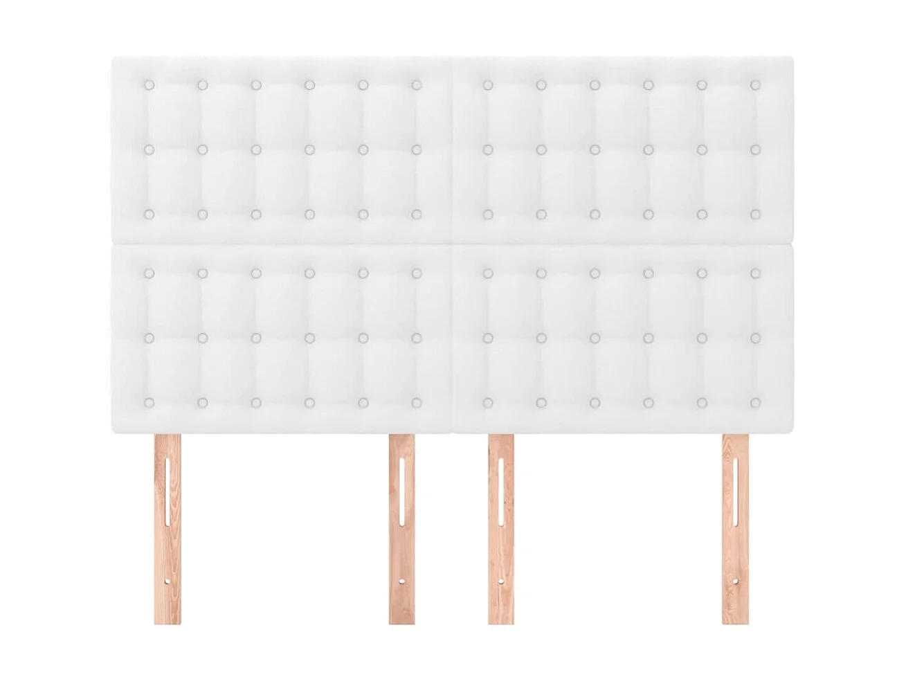 Kopfteil,Bettkopfteile 4 Stk. Weiß 72x5x78/88 cm Kunstleder -gkd885768