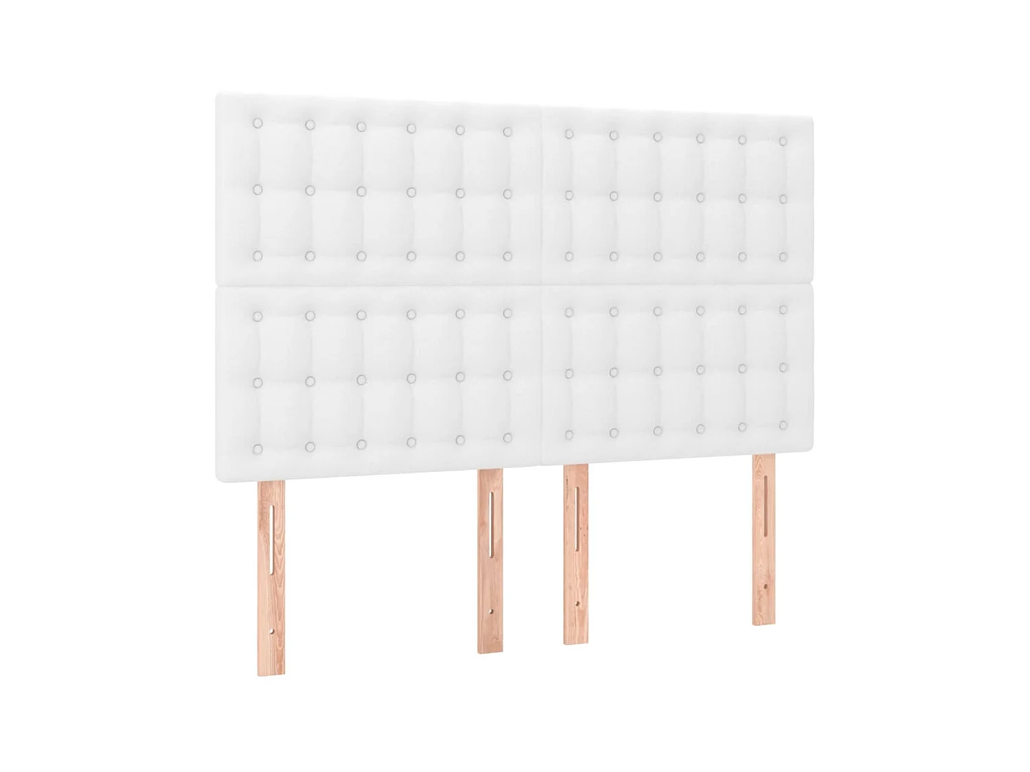 Têtes de lit 4 pcs Blanc 72x5x78/88 cm Similicuir POI93651 BonneVie Meuble