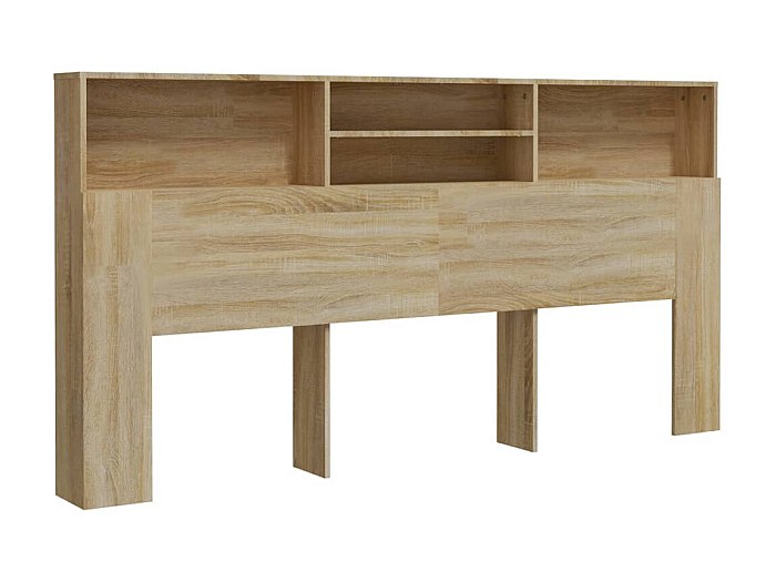 Tête De Lit Avec étagères Chêne Sonoma 120x19x103,5 Cm – Bibliothèque Murale Chambre
