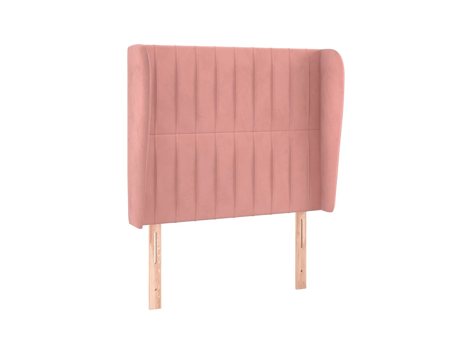 Tête de lit avec oreilles Rose 93x23x118/128 cm Velours POI15425 BonneVie Meuble