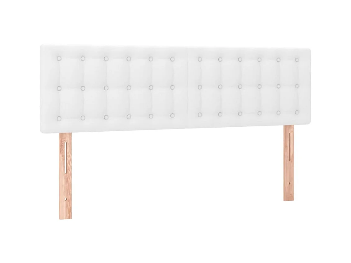 Têtes de lit 2 pcs Blanc 72x5x78/88 cm Similicuir POI23612 BonneVie Meuble