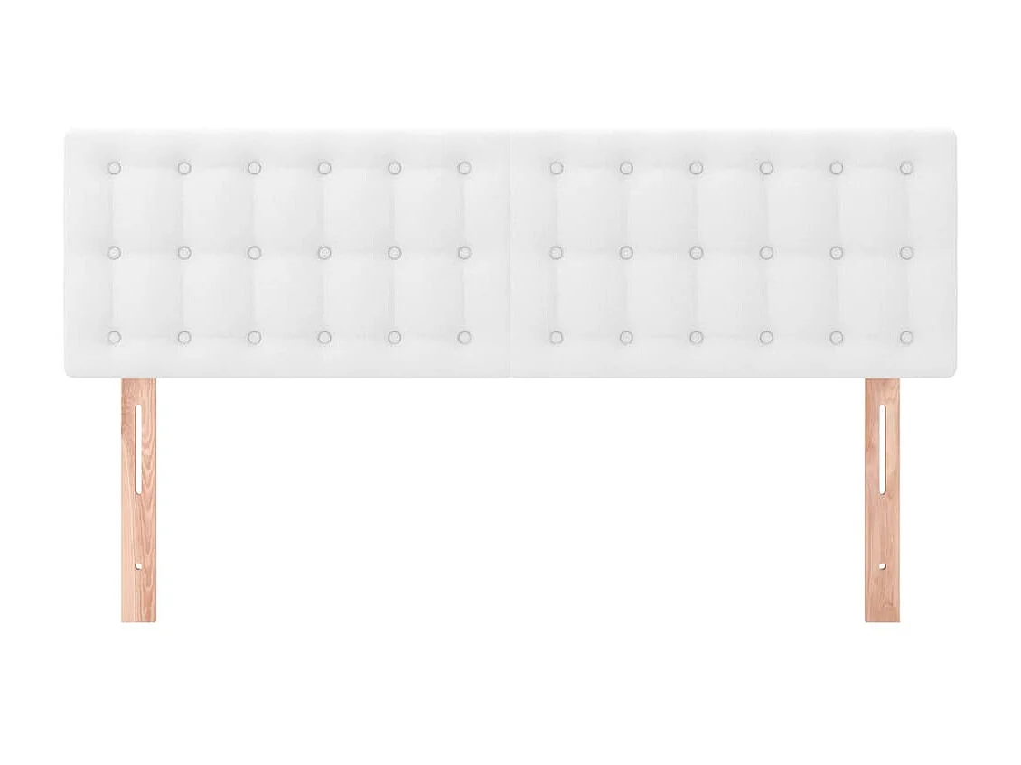 2er-set-Kopfteil,Bettkopfteile Weiß 72x5x78/88 cm Kunstleder -gkd963145