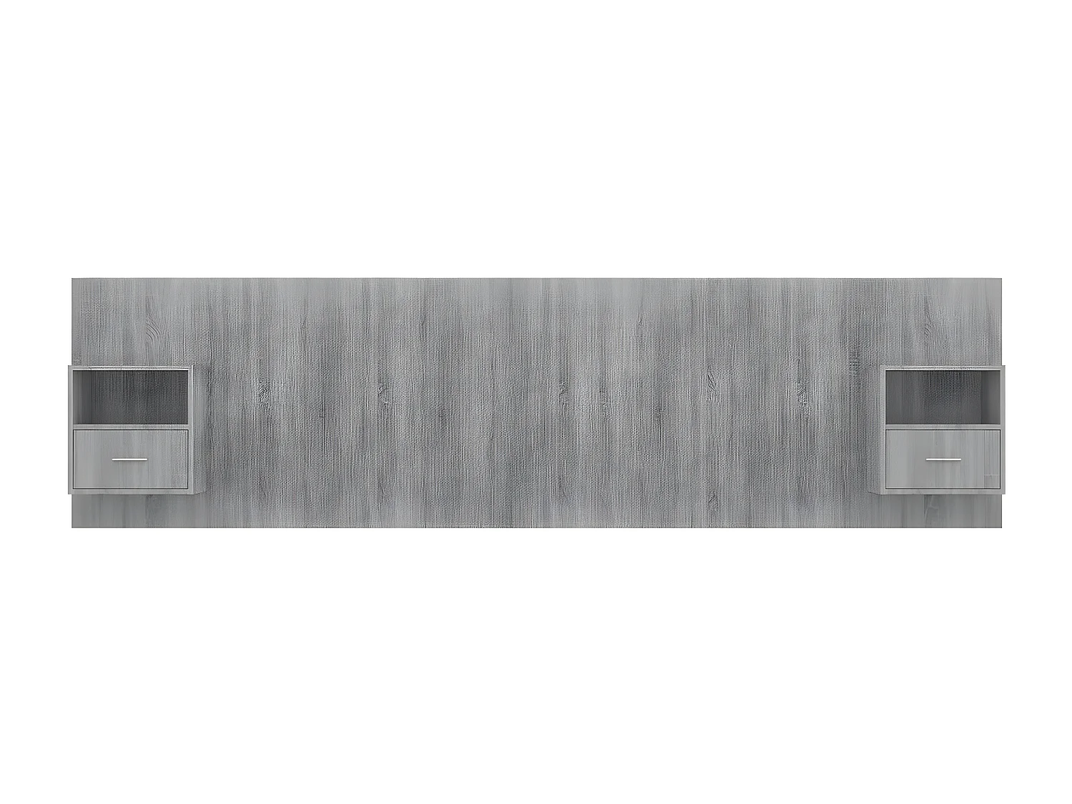 Tête de lit avec armoires sonoma gris Bois d'ingénierie POI12832 BonneVie Meuble