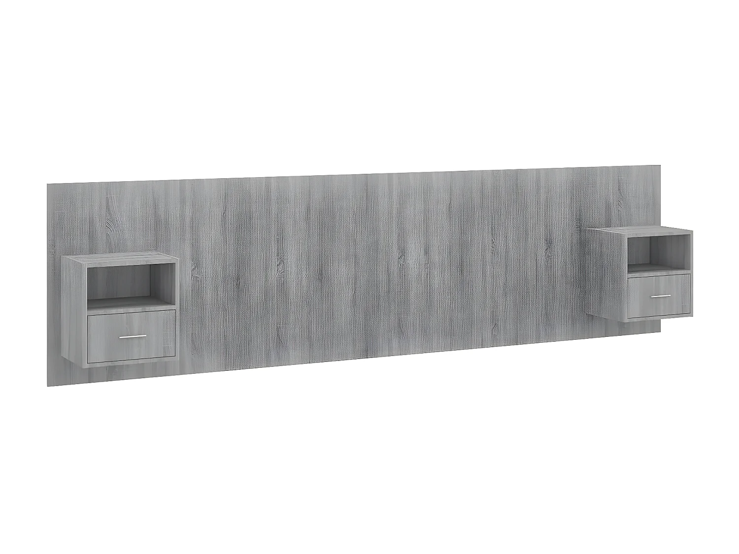 Tête de lit avec armoires sonoma gris Bois d'ingénierie POI12832 BonneVie Meuble