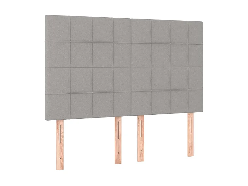 Kopfteil,Bettkopfteile 4 Stk. Hellgrau 72x5x78/88 cm Stoff -gkd755704