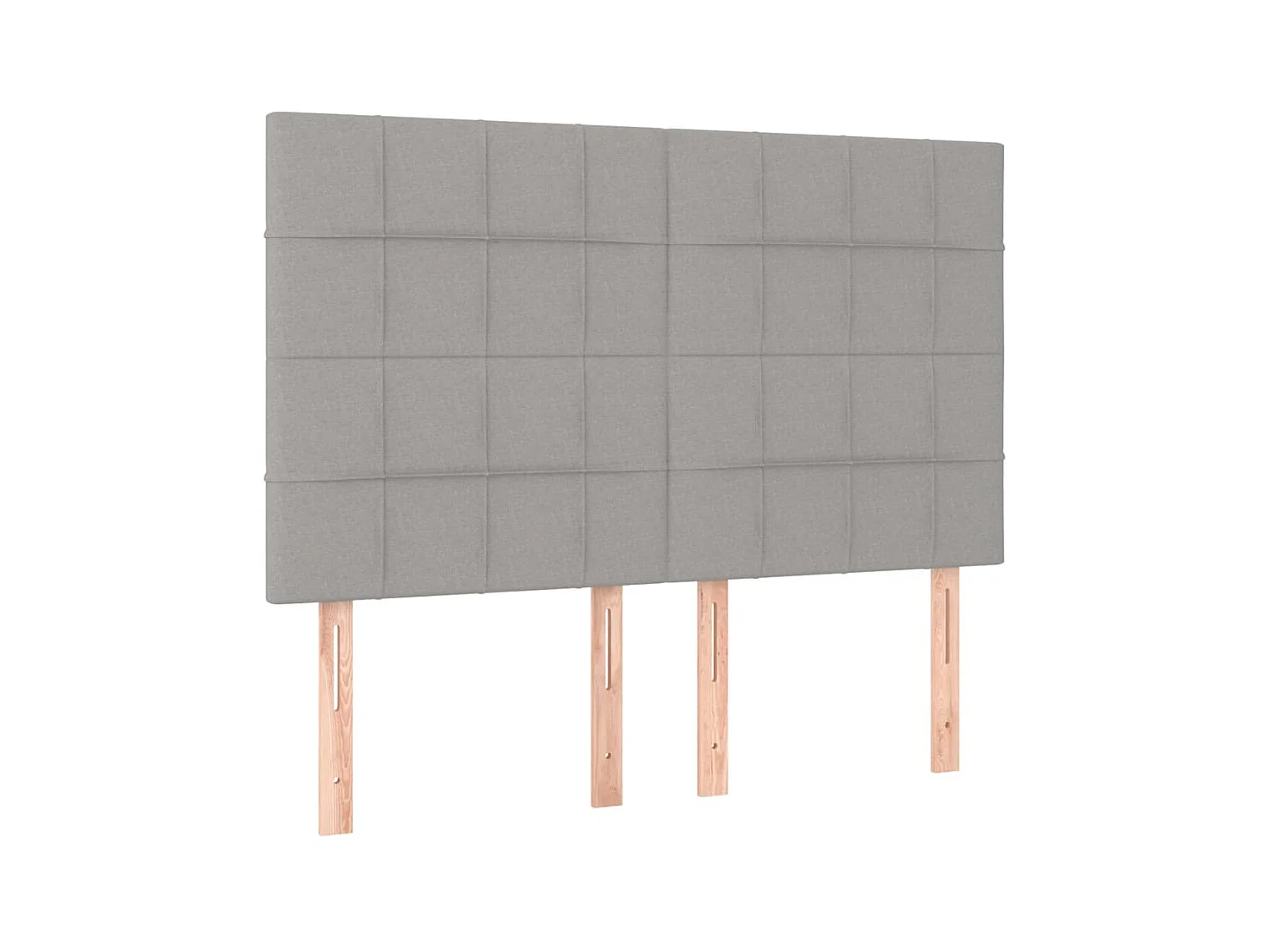 Têtes de lit 4 pcs Gris clair 72x5x78/88 cm Tissu POI86812 BonneVie Meuble