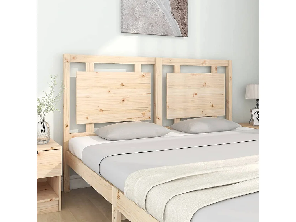 Tête de lit 155,5x4x100 cm Bois massif de pin POI42158 BonneVie Meuble