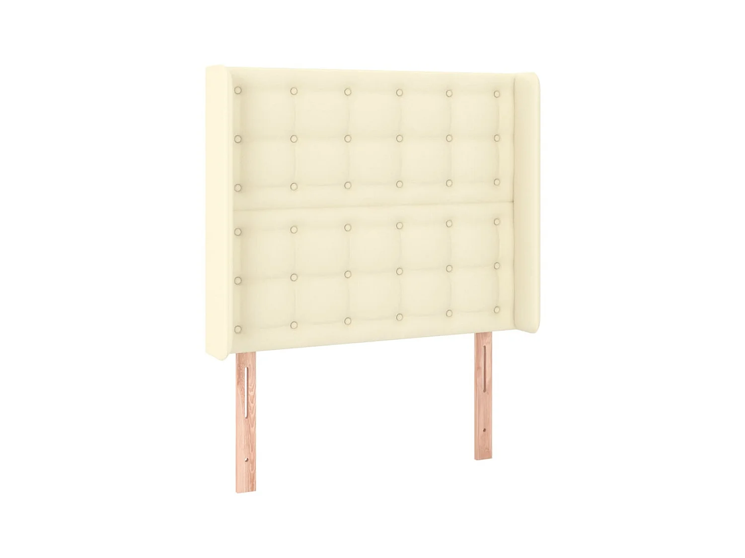 Testiera | Testata del letto ad Orecchio Crema 83x16x118/128 cm in Similpelle