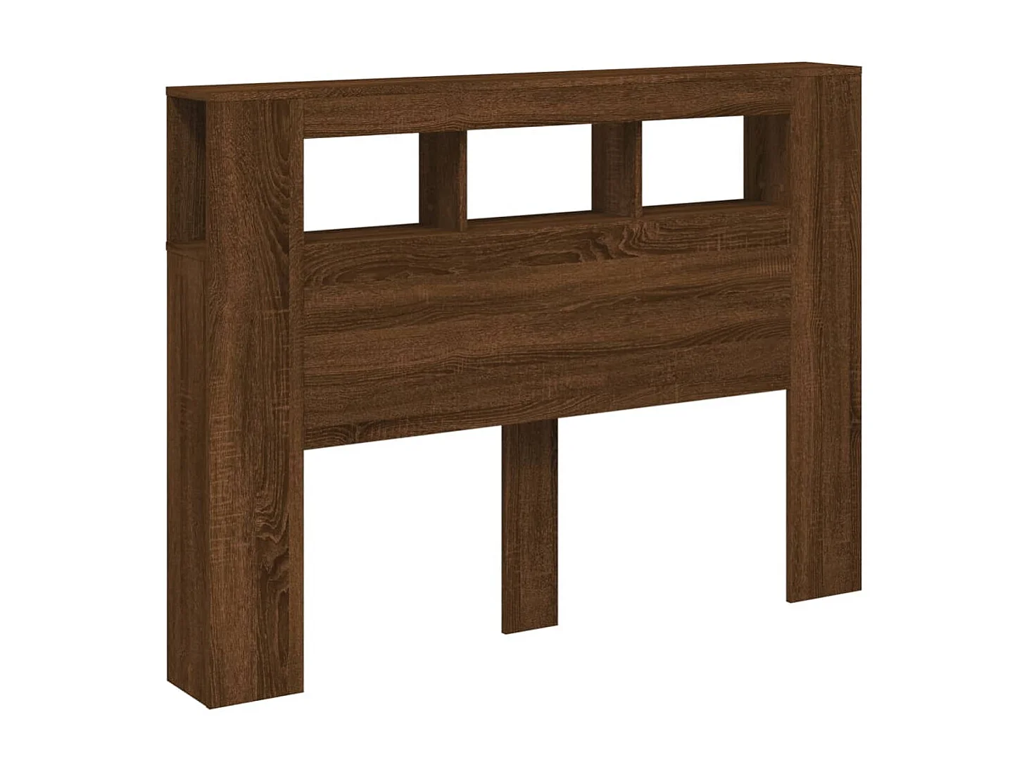 Tête de lit à LED chêne marron 140x18,5x103,5cm bois ingénierie POI74310 BonneVie Meuble