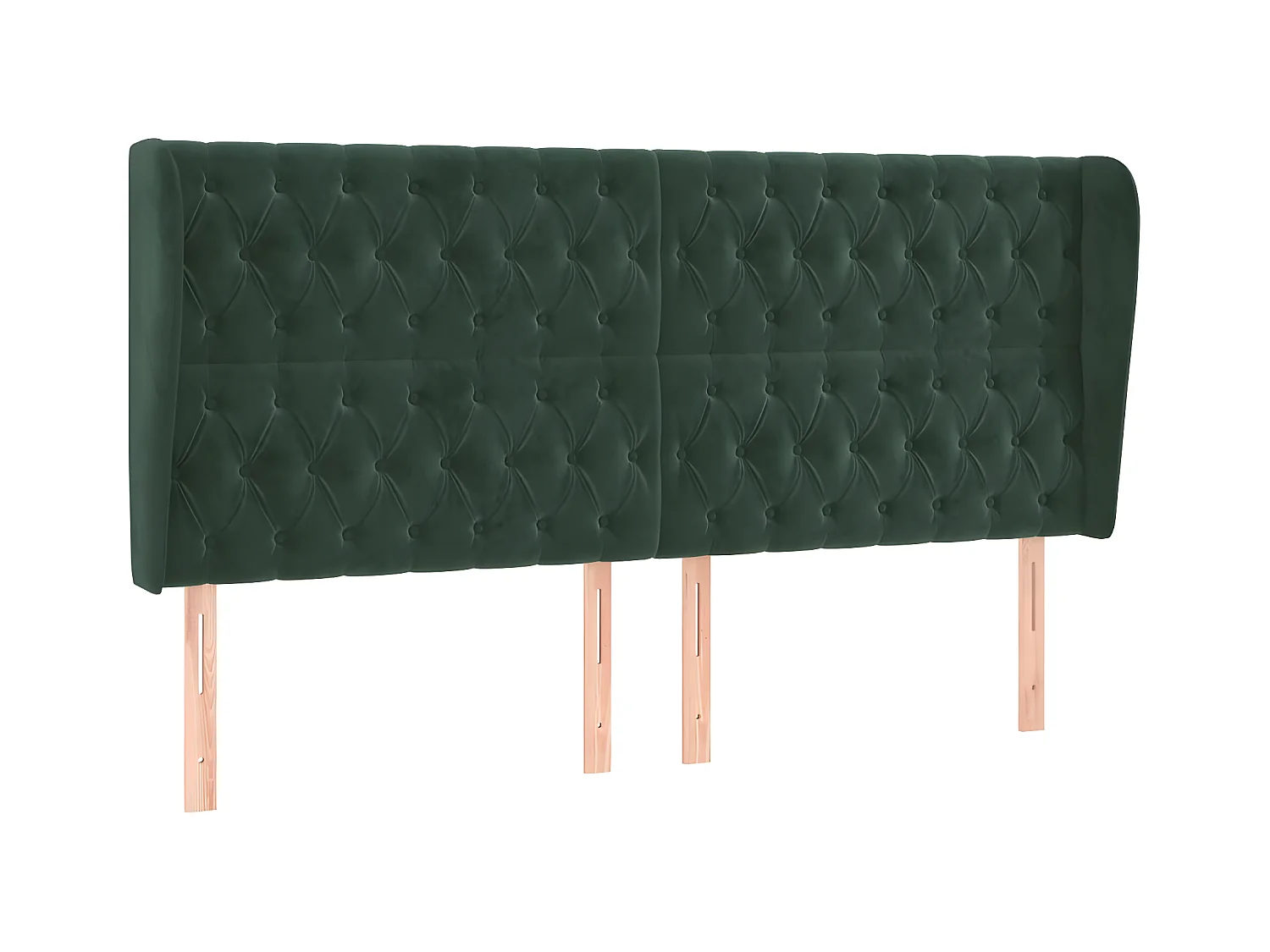 Tête de lit avec oreilles Vert foncé 183x23x118,128 cm Velours LKC86758 BonneVie Meuble