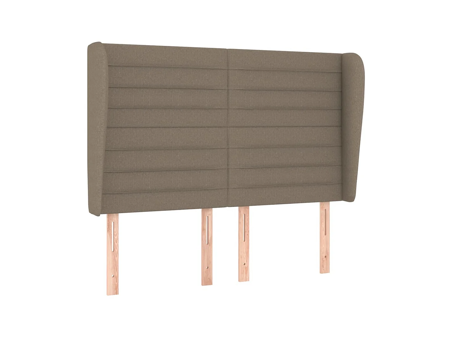 Testiera | Testata del letto ad Orecchio Tortora 147 x 23 x 118/128 cm in Tessuto