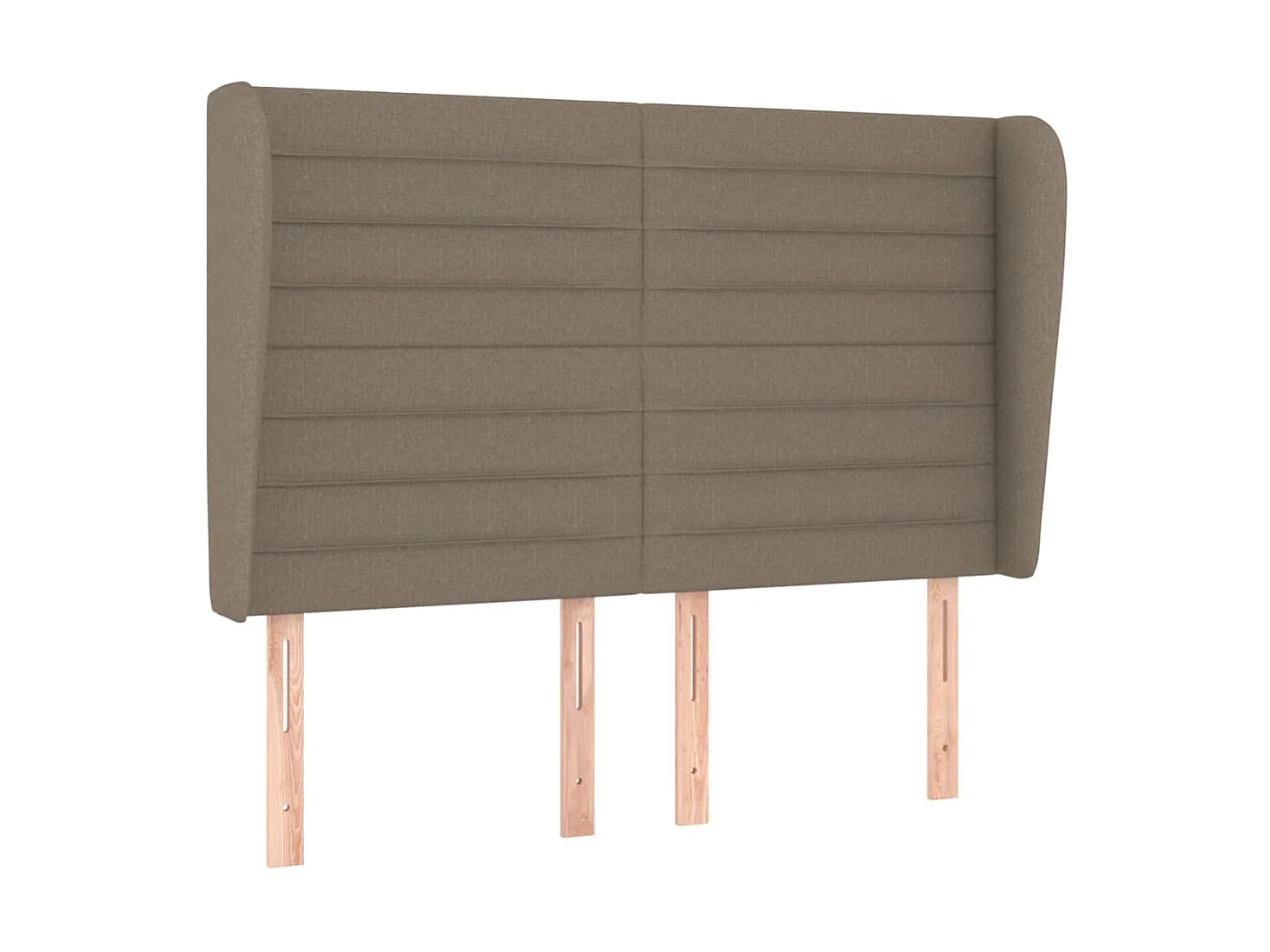 Tête de lit avec oreilles Taupe 147x23x118/128 cm Tissu POI31129 BonneVie Meuble