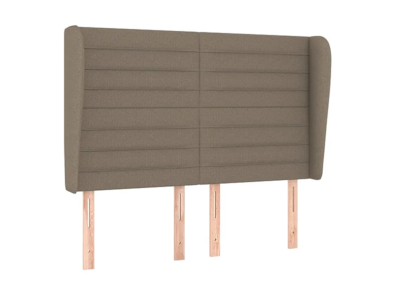 Kopfteil,Bettkopfteil mit Ohren Taupe 147x23x118/128 cm Stoff -gkd49273