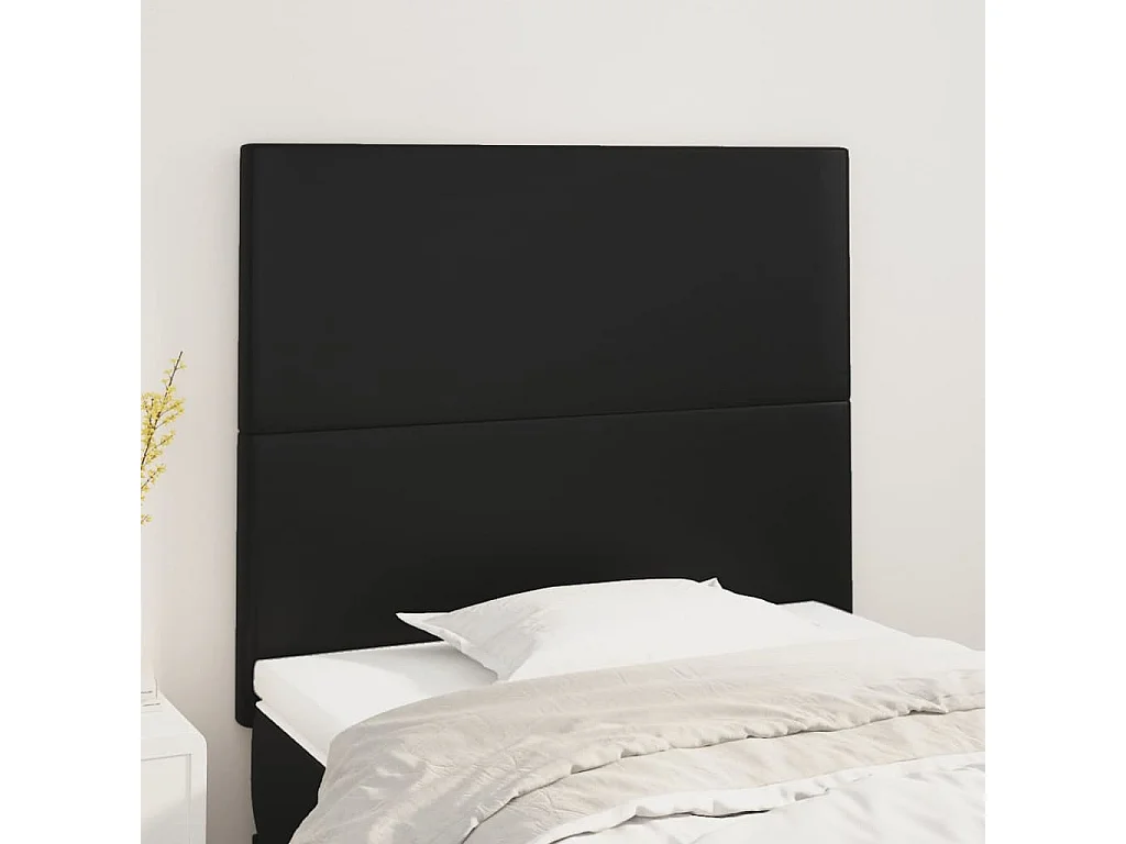 Têtes de lit 2 pcs Noir 80x5x78/88 cm Similicuir POI60856 BonneVie Meuble