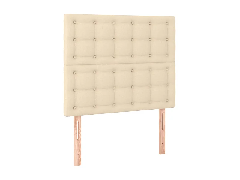 2 pcs Têtes de lit Crème 90x5x78,88 cm Tissu LWE14885 BonneVie Meuble