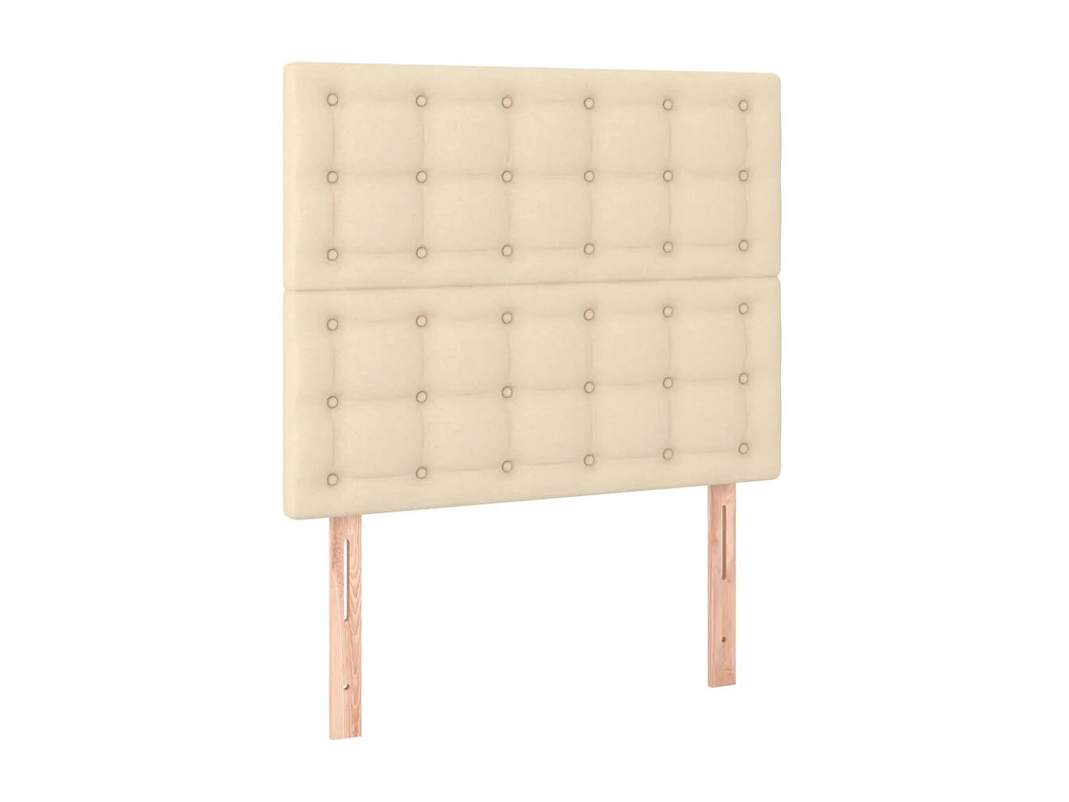 Cabeceira de cama 2 pcs tecido 90x5x78/88 cm creme PT845224