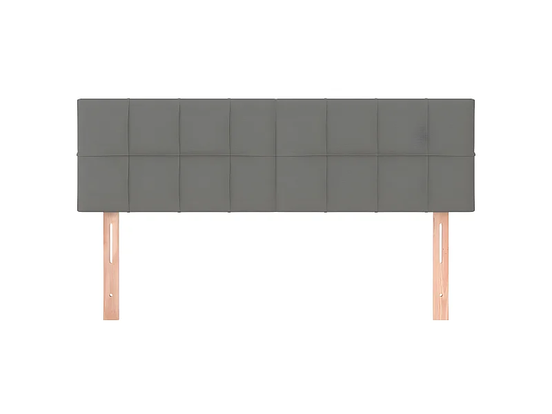 Cabeceros 2 unidades tela gris oscuro 72x5x78/88 cm ES35431