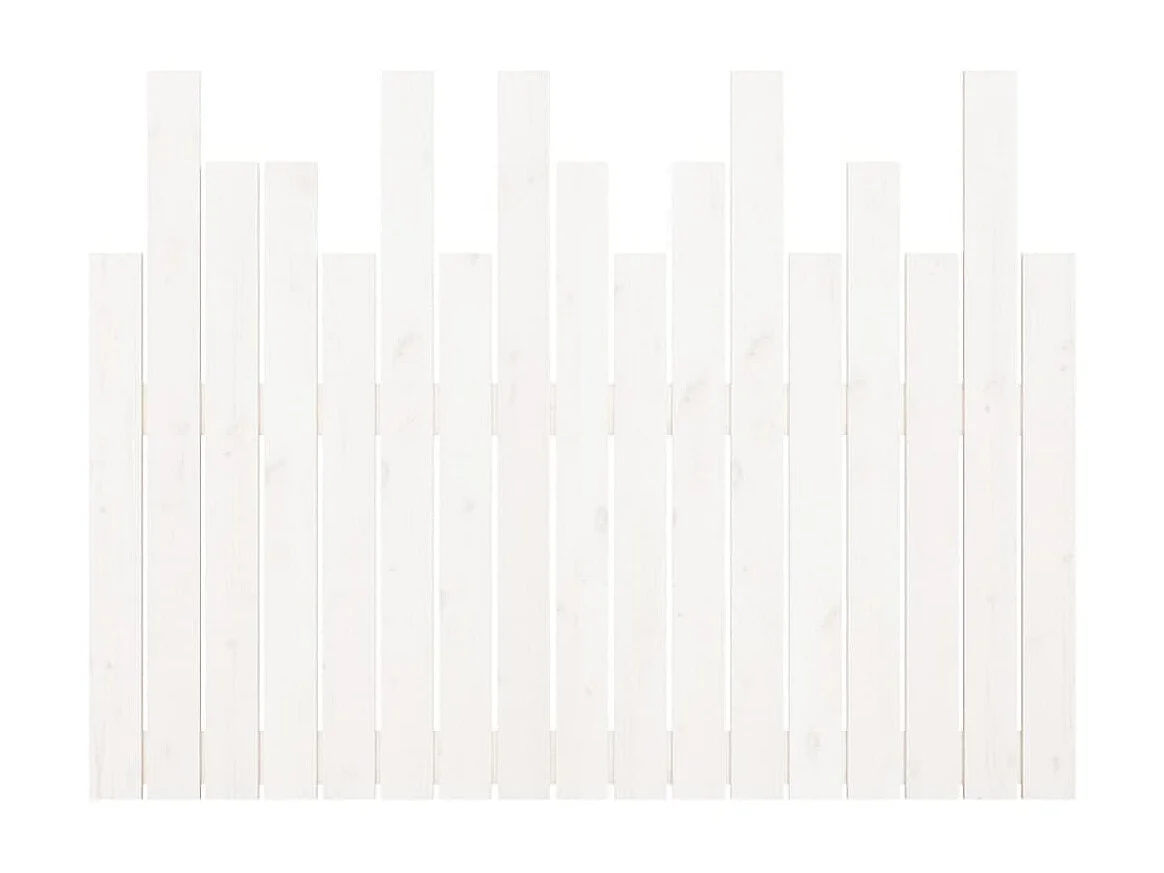 Tête de lit murale Blanc 108x3x80 cm Bois massif de pin POI12925 BonneVie Meuble