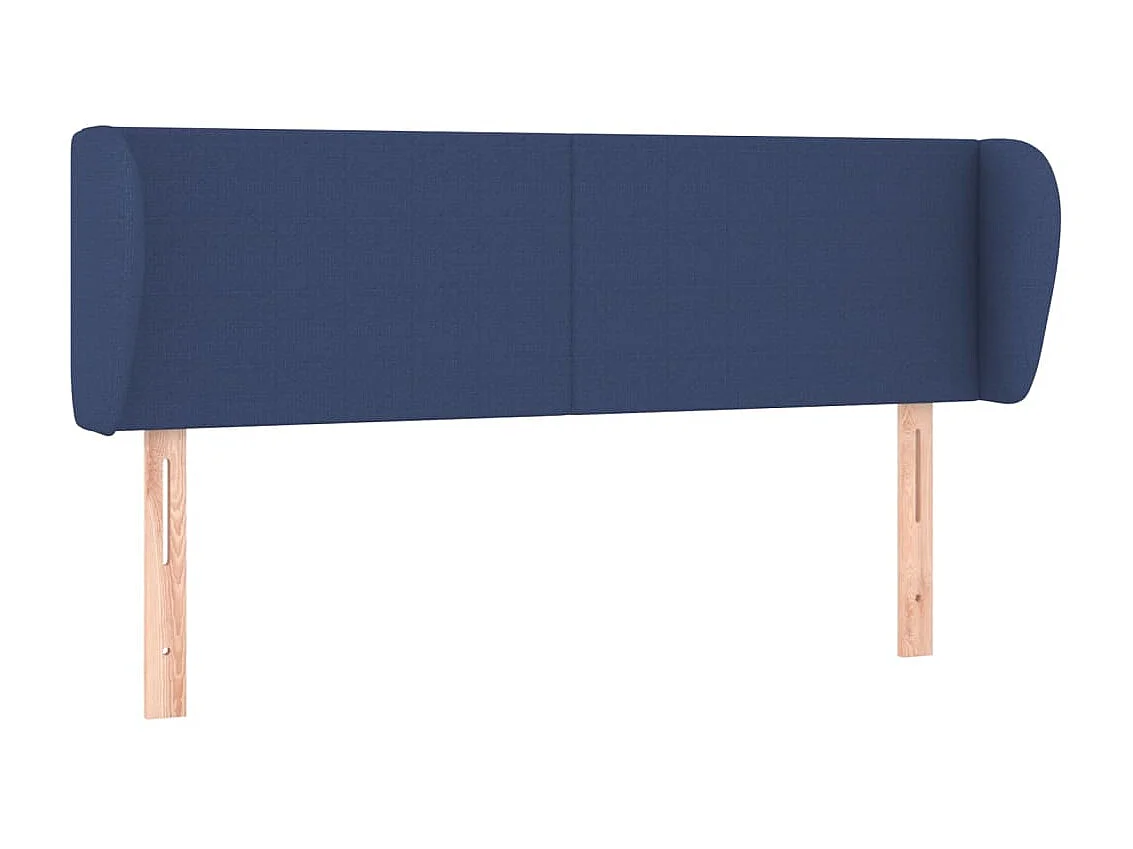 Tête de lit avec oreilles Bleu 147x23x78/88 cm Tissu POI45390 BonneVie Meuble